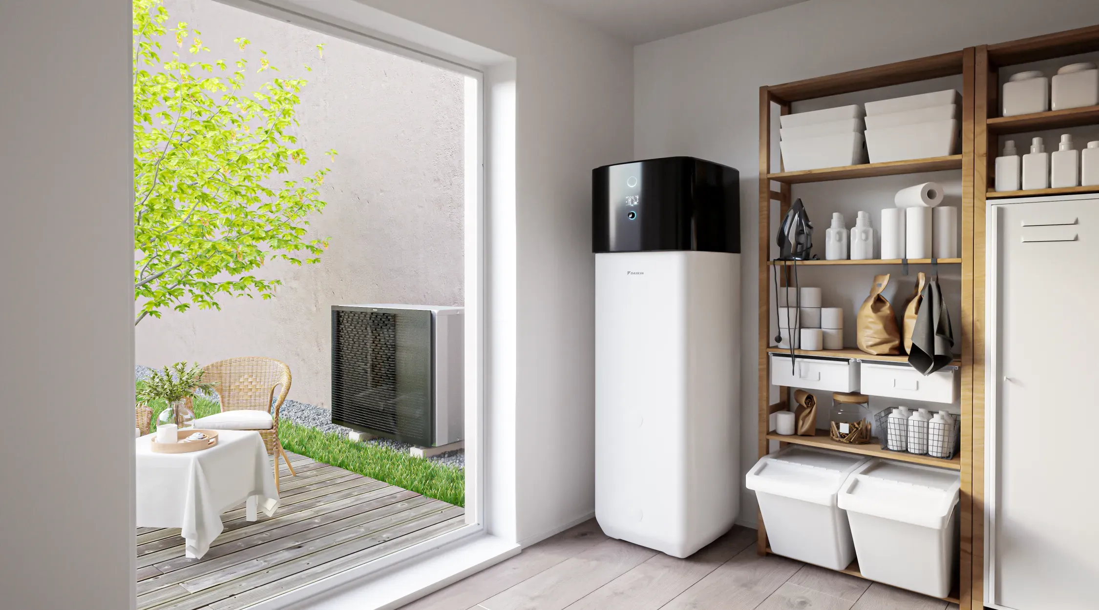 Daikin Wärmepumpe mit Außengerät und Innengerät